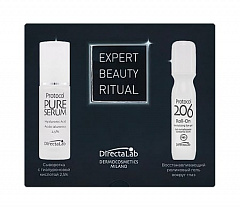 Набор подарочный Expert Beauty Ritual (Serum Hyaluronic Acid 2,5% 30 мл + Rivitalizing Eye roll-on gel 15 мл) DirectaLab