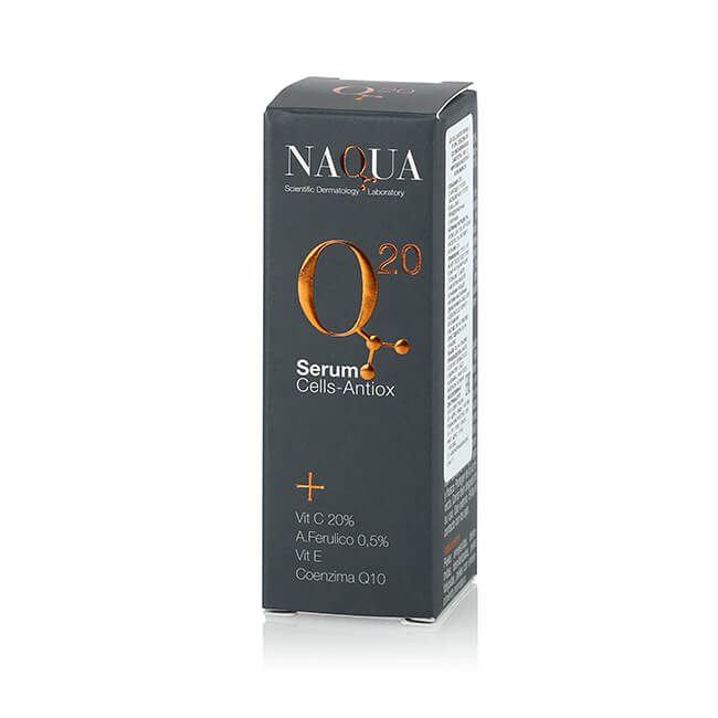 Омолаживающая сыворотка с витамином С, феруловой кислотой и коэнзимом Q20 NAQUA