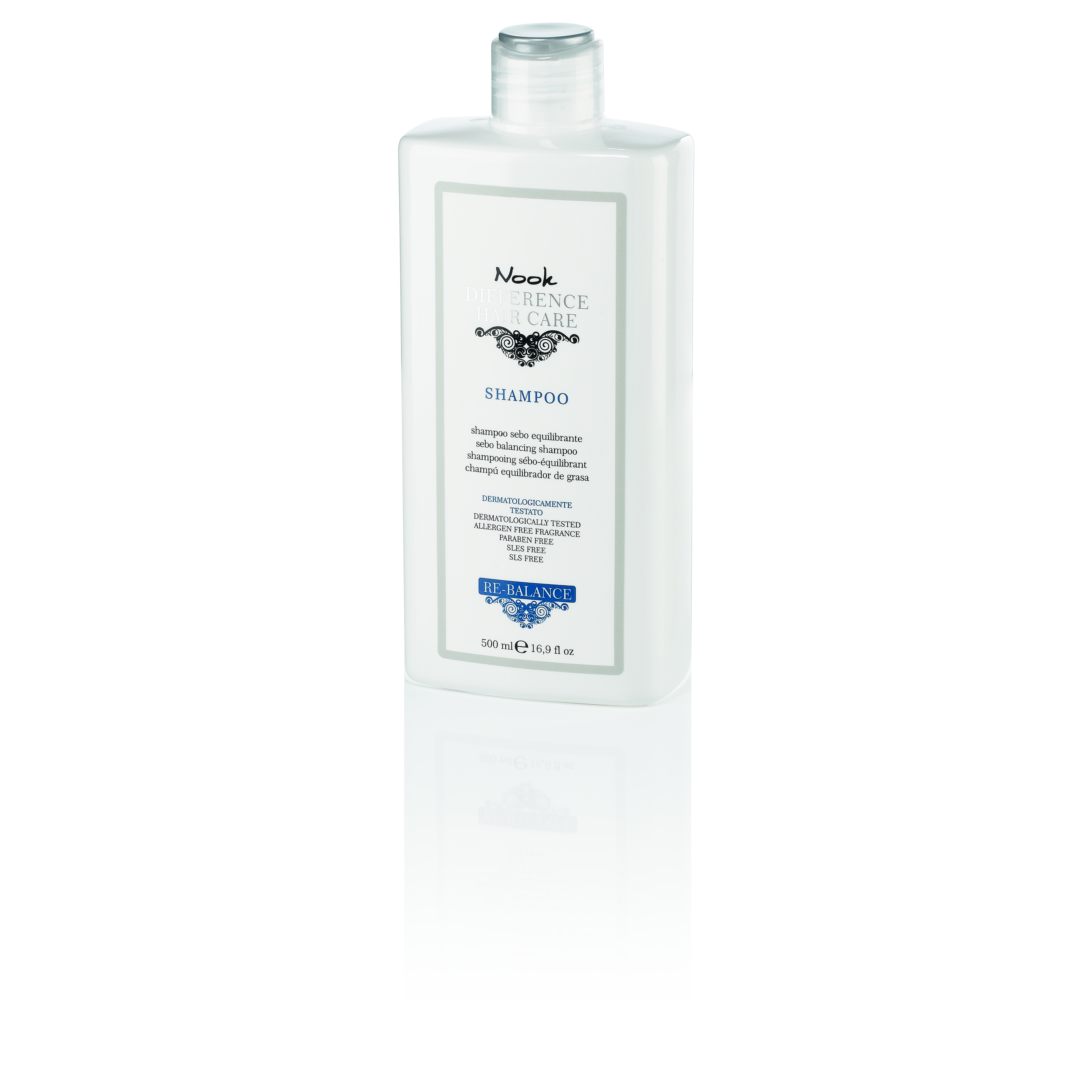 Шампунь для жирной кожи головы Ph 5,0 Re-Balance Shampoo Nook