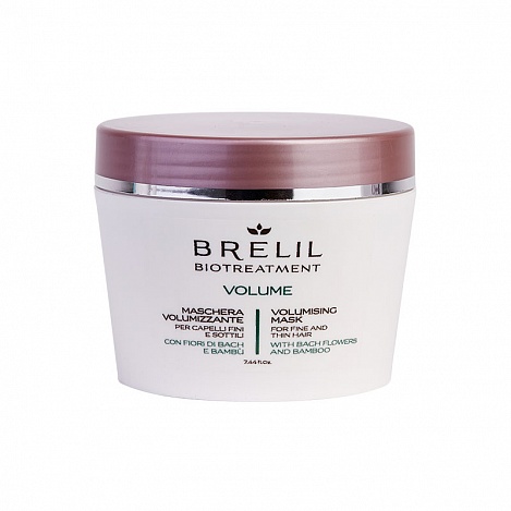 Маска для объема тонких или ослабленных волос Bio Treatment Volume Mask Brelil