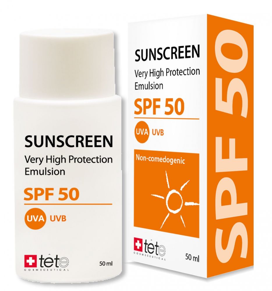 Солнцезащитный флюид Sunscreen SPF50 TETe Cosmeceutical