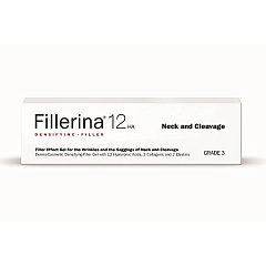 Гель с эффектом филлера для коррекции морщин в области шеи и декольте Fillerina 12HA Grade 3