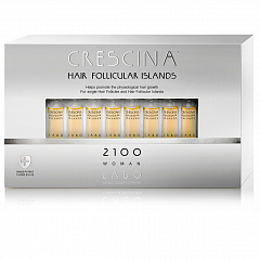 Ампулы Crescina для стимуляции роста волос для женщин 2100 / Crescina Hair Follicular Islands Re-Growth 2100