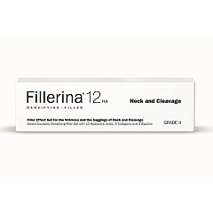 Гель с эффектом филлера для коррекции морщин в области шеи и декольте Fillerina 12HA Grade 4